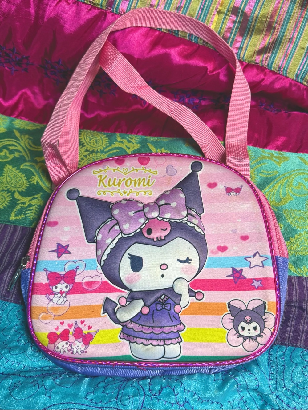 Insulated Cute Pink Kuromi Lunch Box